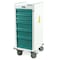 Harloff Aluminum Narrow MRI Cart, Six Drawers, Key Lock MRN6K - alternate 1